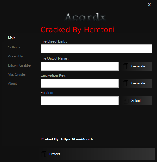 Acordx Crypter Cracked