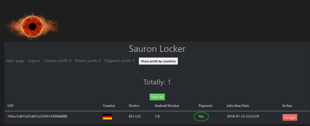 Sauron Locker - Android locker