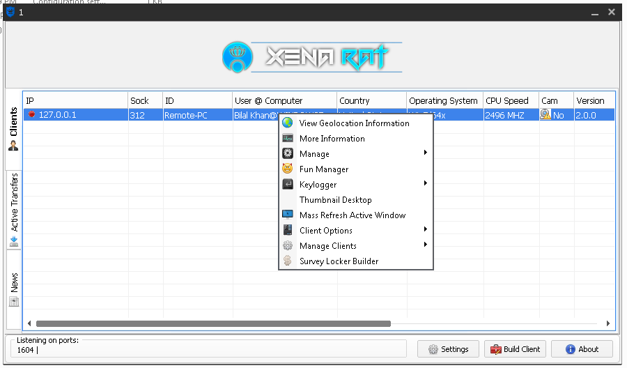 Xena RAT 2.0.0 Cracked